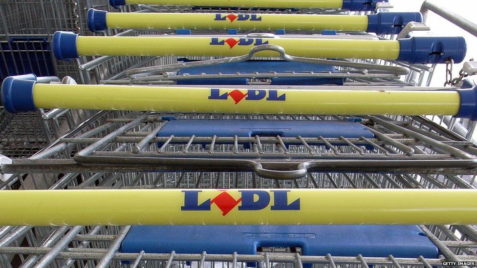 Lidl supermarket trolleys