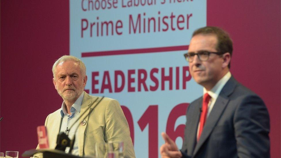 Jeremy Corbyn and Owen Smith in Cardiff debate