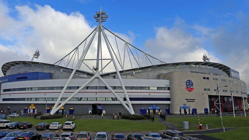 A general view of Bolton's Macron Stadium