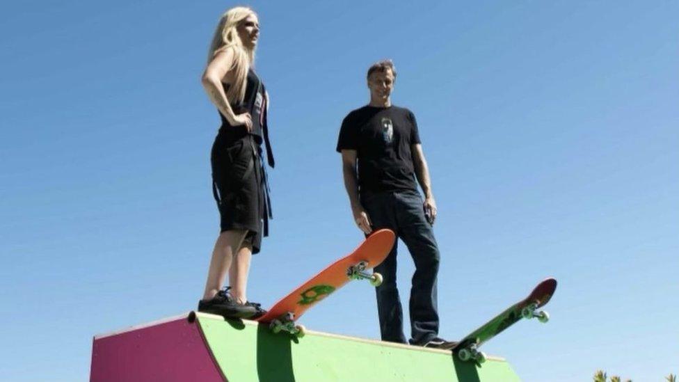 Avril Lavigne and Tony Hawk