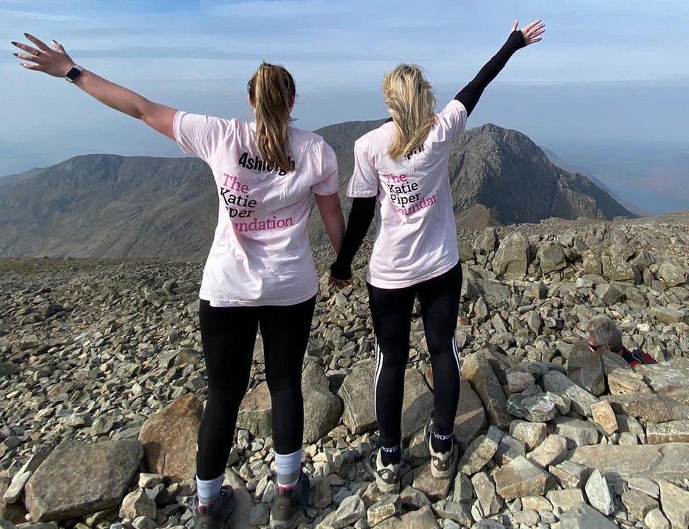 April and Ashleigh Charlesworth climbed Scafell Pike