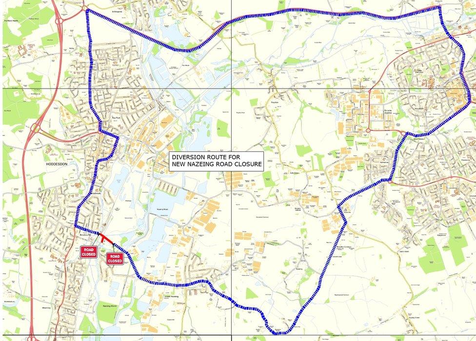 Network Rail diversion route in Hertfordshire and Essex