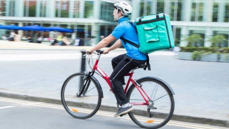 Delivery cyclist