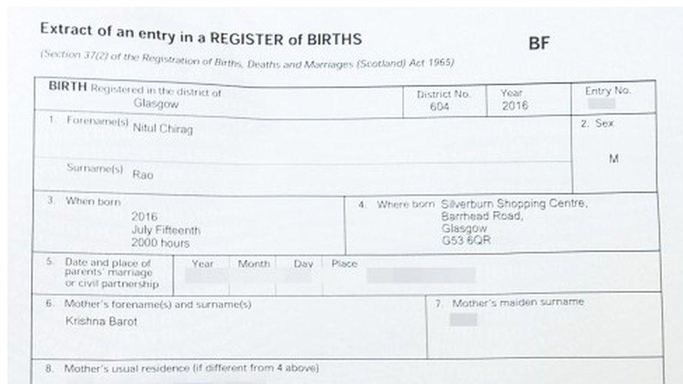 Birth certificate