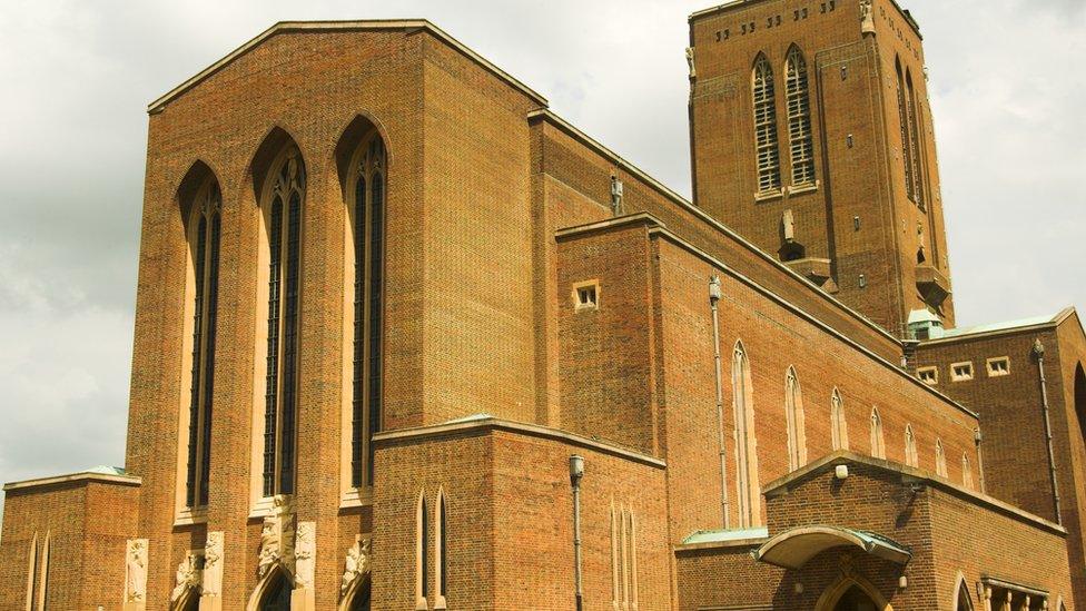 Guildford Cathedral pictured during the day