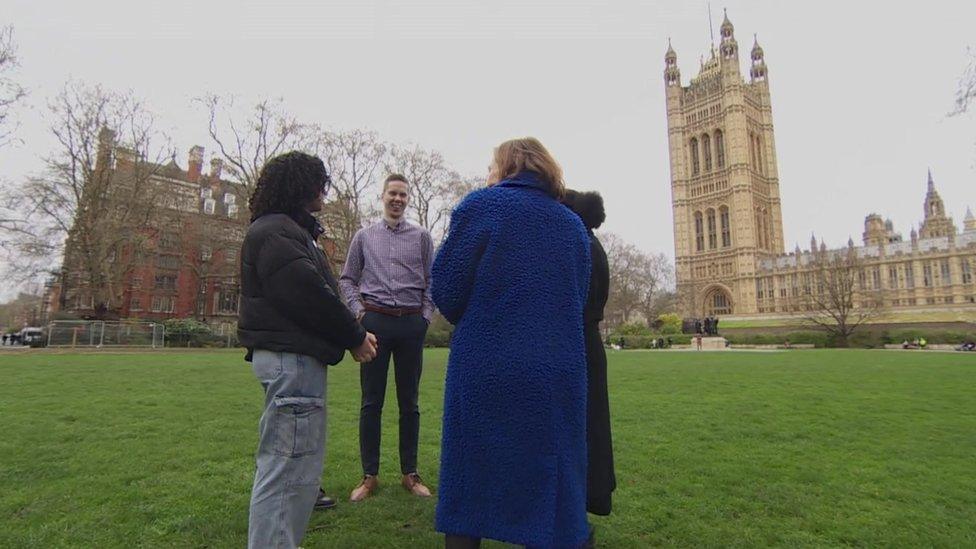 Young care leavers at parliament