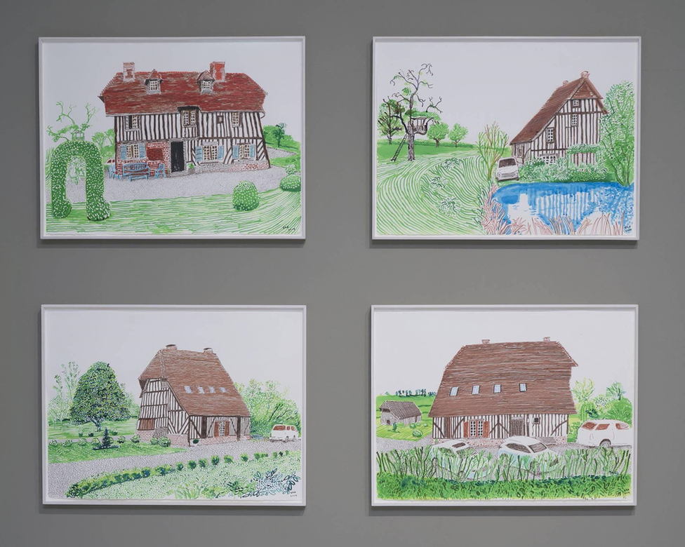 David Hockney's sketches of his house in Normandy