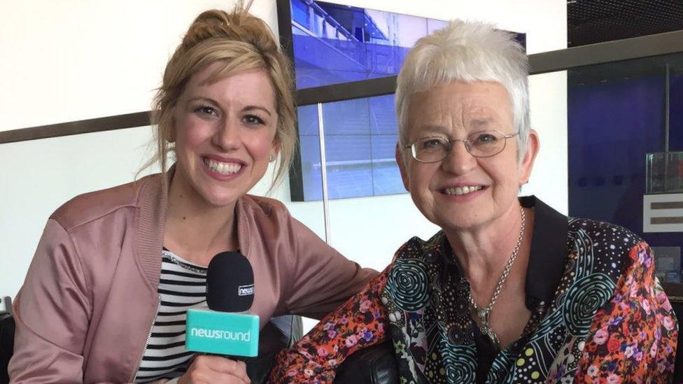 Jacqueline Wilson and Newsround's Jenny