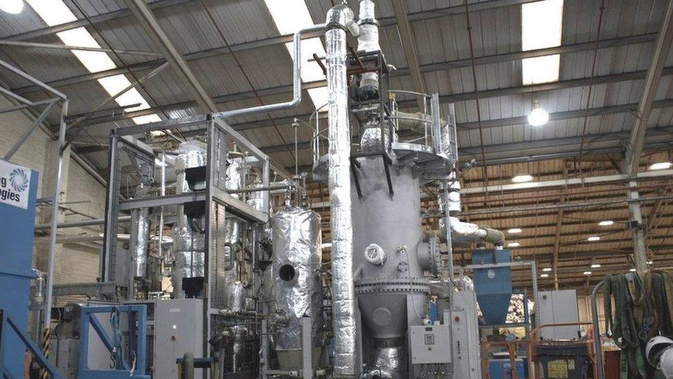 Recycling Technologies "plastic-into-oil" machine