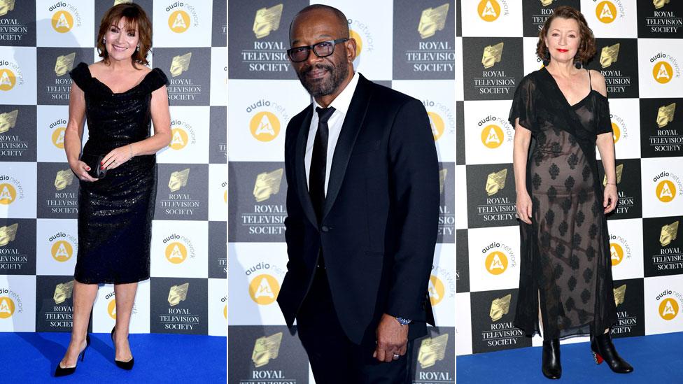 L to R: Lorraine Kelly, Lennie James, Lesley Manville