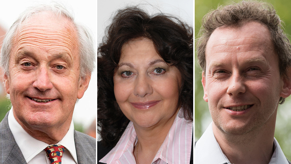 Neil Hamilton, Caroline Jones and Gareth Bennett