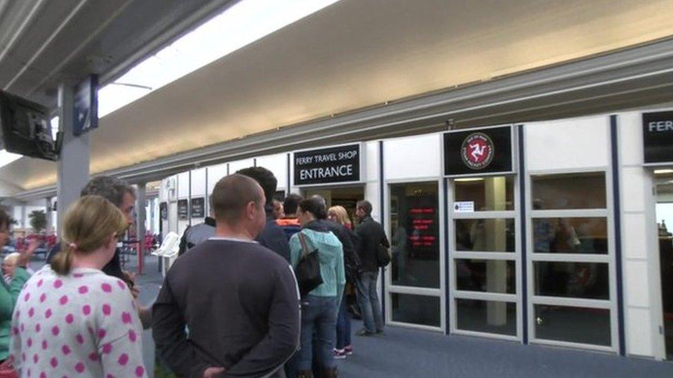 Isle of Man Steam Packet ferry queues