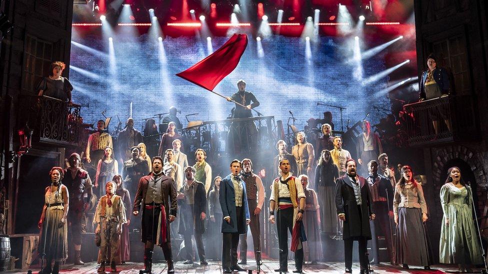 The cast of Les Miserables: The Staged Concert