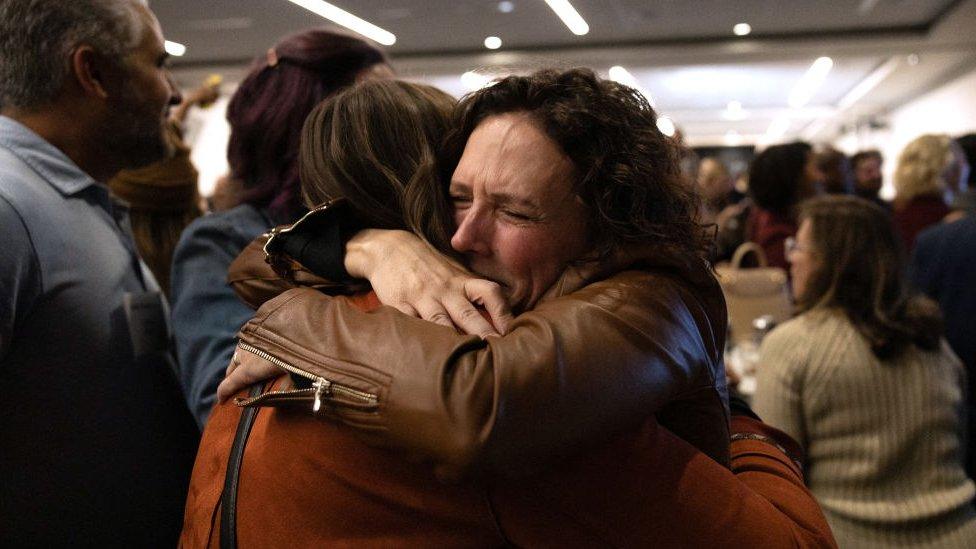 Abortion rights supporters celebrate winning the referendum