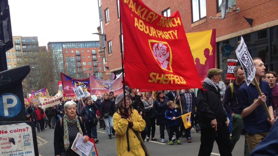 Sheffield protest march