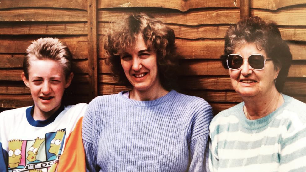 Russell, his mother Linda, and grandmother Joan