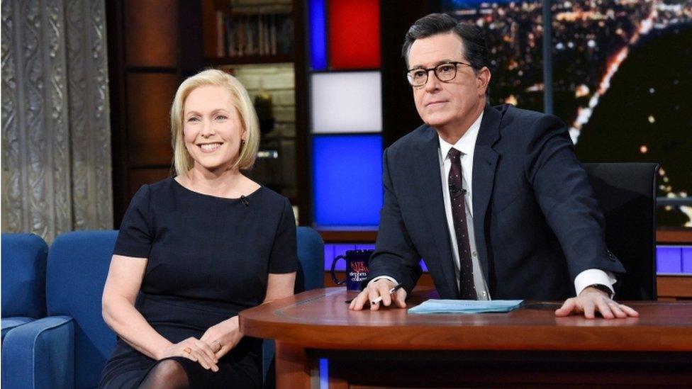 Gillibrand on the Colbert Show with Stephen Colbert