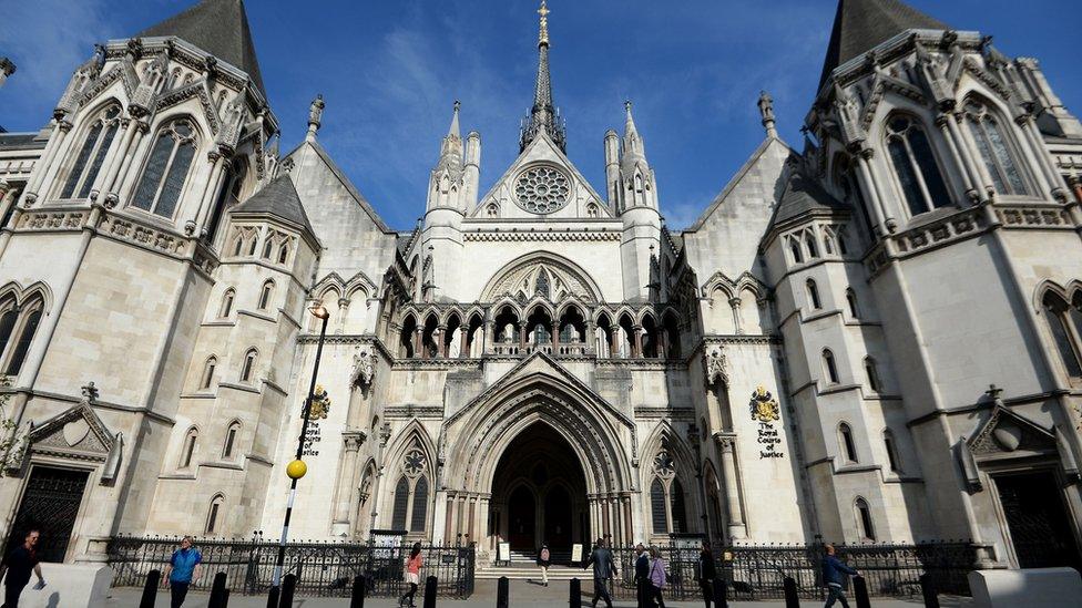 The Royal Courts of Justice, which houses the High Court and Court of Appeal of England