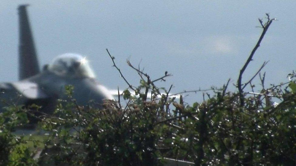 Fighter jet at RAF Waddington