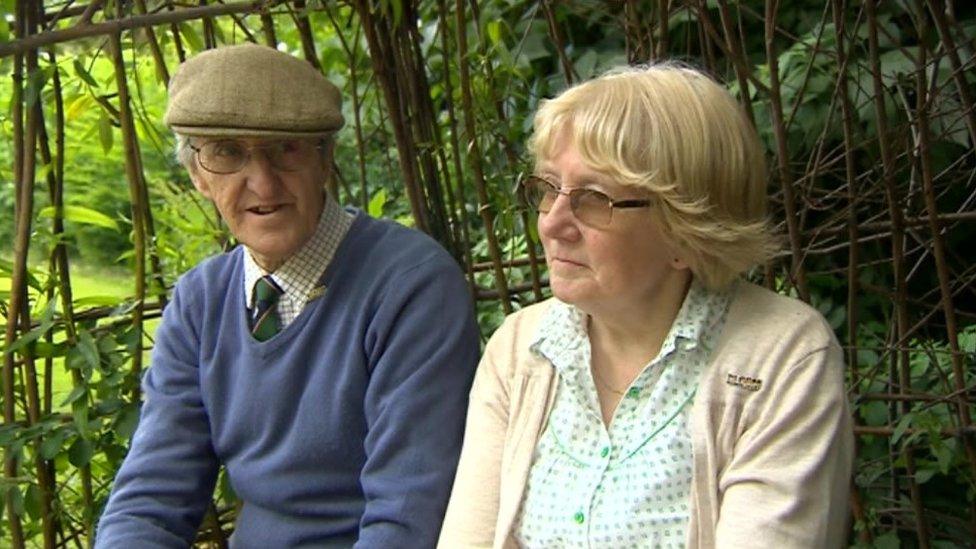 Harry and Pat Cook during an interview with the BBC in 2016