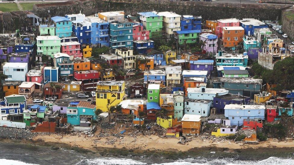 Puerto Rico experienced widespread damage including most of the electrical, gas and water grid as well as agriculture after Hurricane Maria, a category 4 hurricane, swept through on 20 September