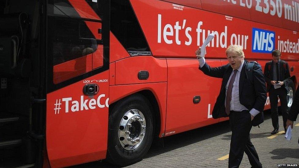 Boris Johnson during the referendum campaign