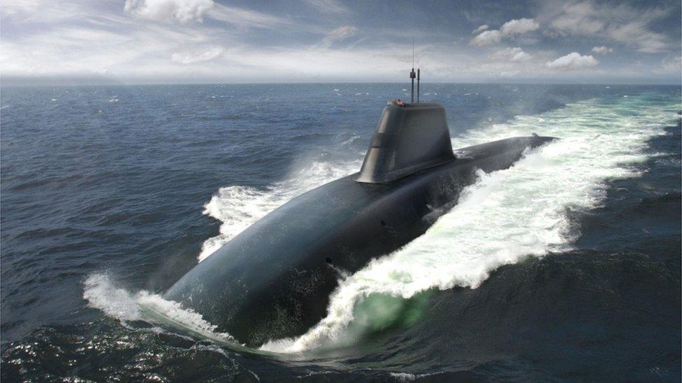 Artists impression of Trident replacement submarine