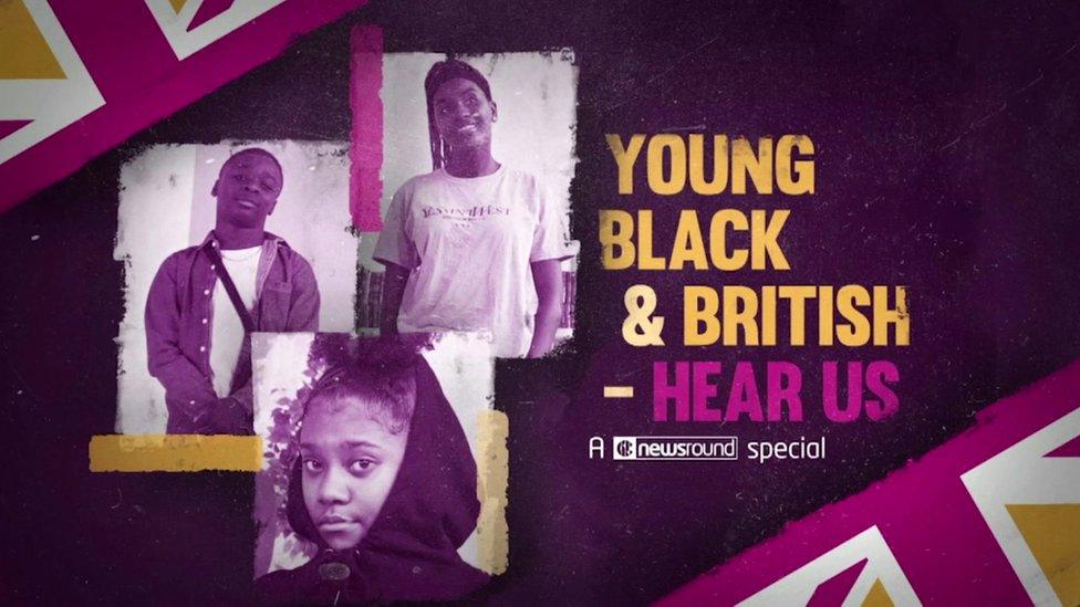 Special graphic showing the three teens in Young Black and British.