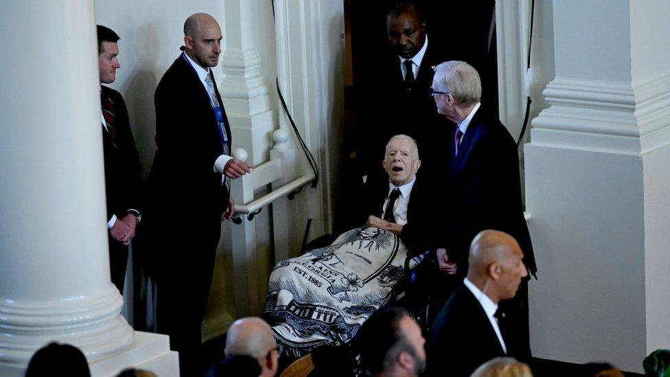 President Carter entering the service