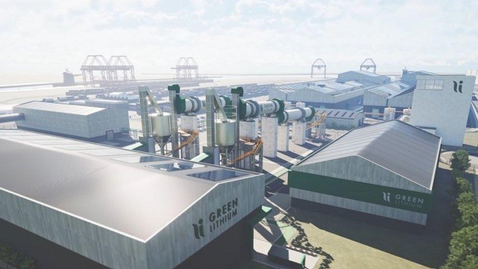 Artists impression of the refinery