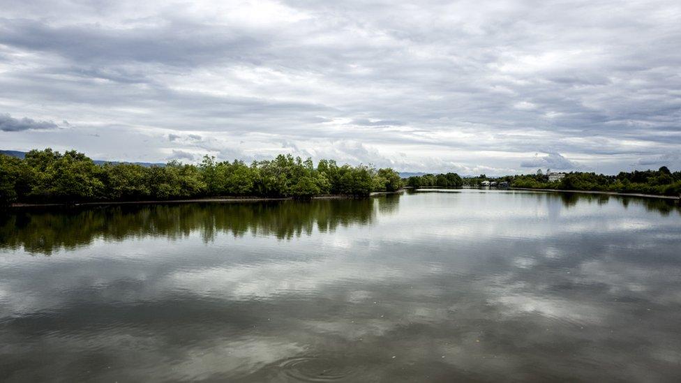 View across to the Mangrove area in Trapang Sangke Community Fishery area