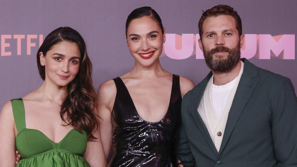 Alia Bhatt, Gal Gadot and Jamie Dornan