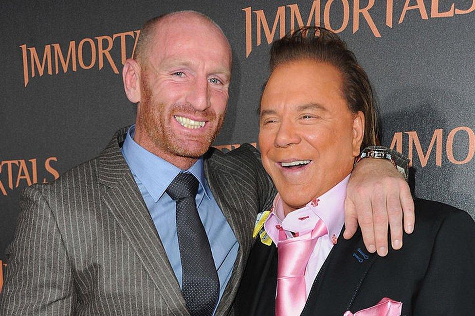 Gareth Thomas a Mickey Rourke