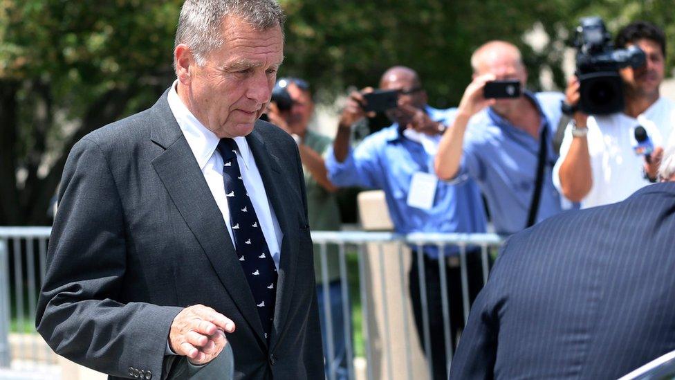 David Samson leaves the courthouse in New York