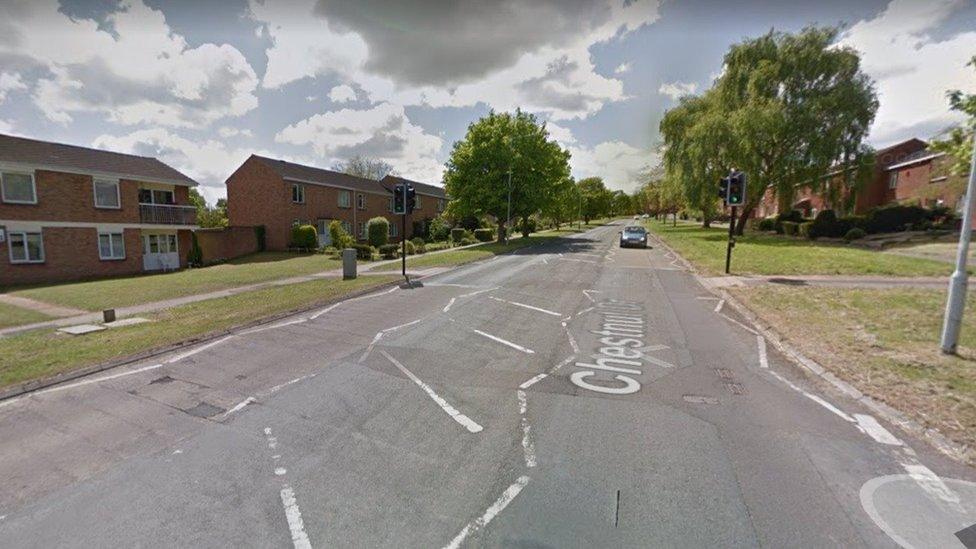 Pedestrian Crossing On Chestnut Drive In Taunton