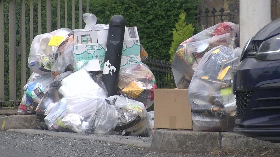 Bins on street