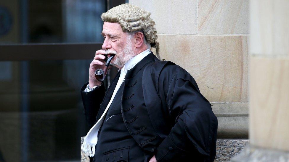 Donald Findlay outside the High Court in Glasgow