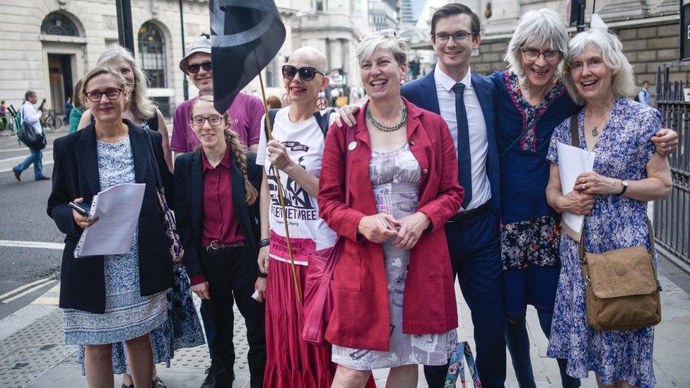 Extinction Rebellion activists gathered outside City of London Magistrates' Court ahead of the hearings