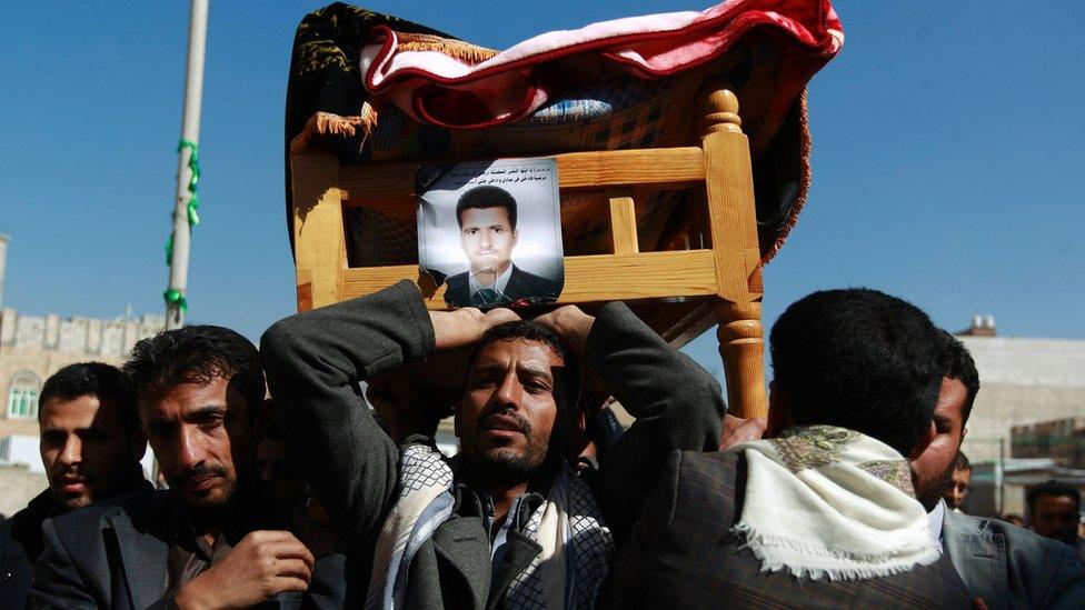 Yemen Crisis Deadly Air Strike On Sanaa Police Hq Bbc News