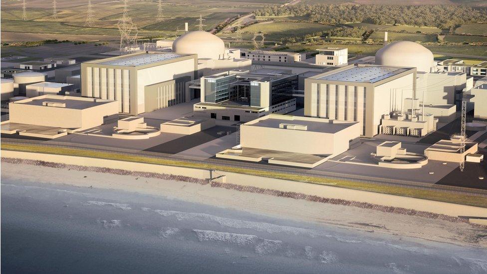 An artists impression of Hinkley Point