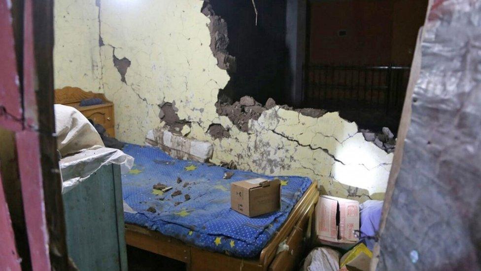 House damaged by earthquake in Arequipa region