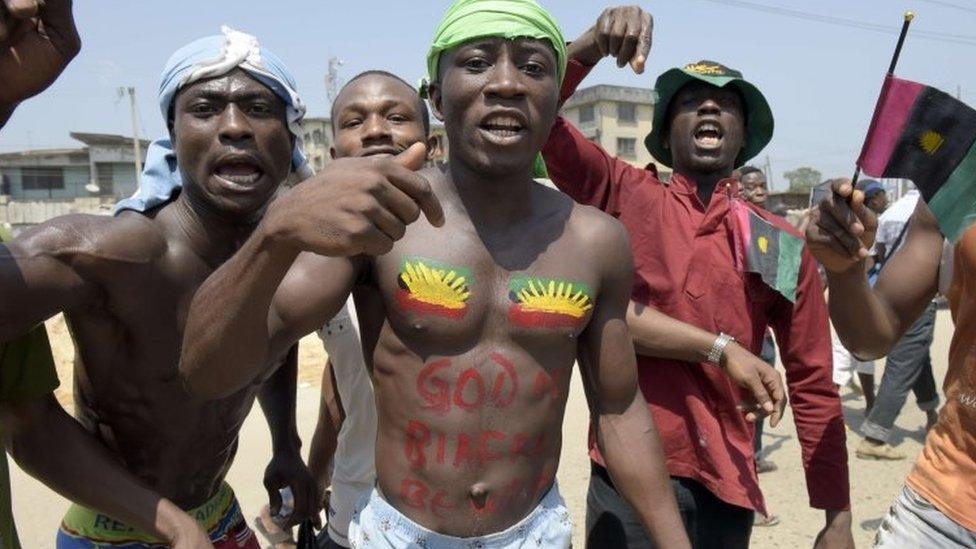 Pro-Biafra supporters in Nigeria - November 2015