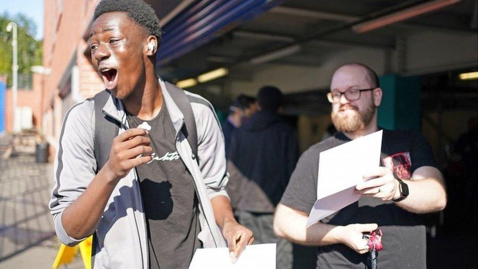 Results day in Birmingham school