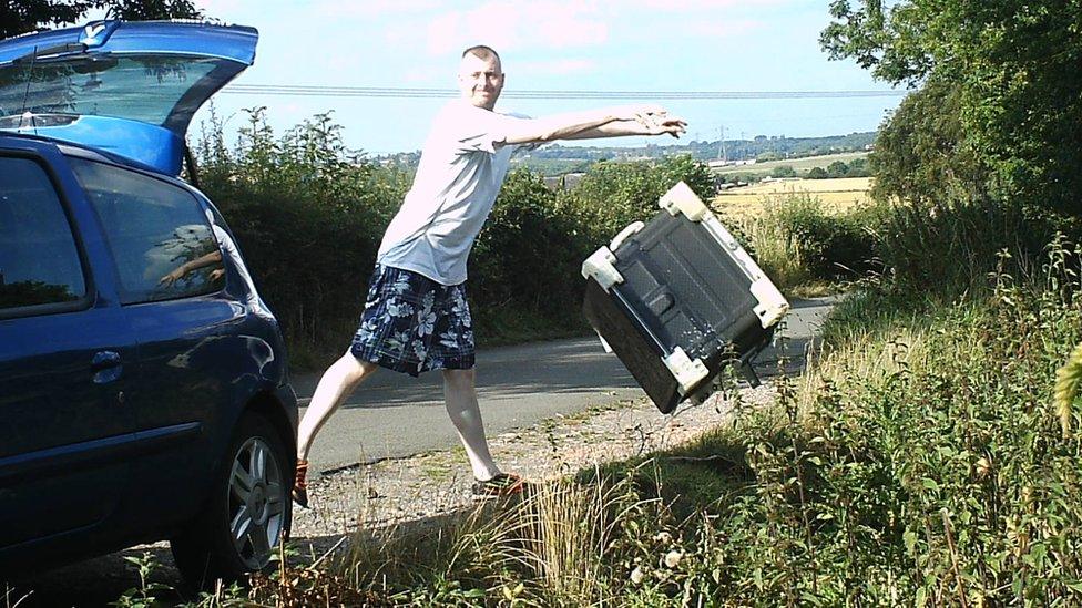 Man caught on camera fly-tipping