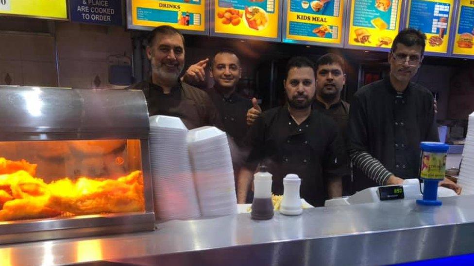 Staff at Victoria Fish Bar