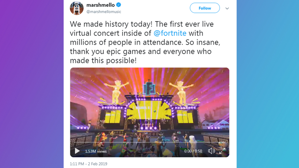 Marshmello twitter feed