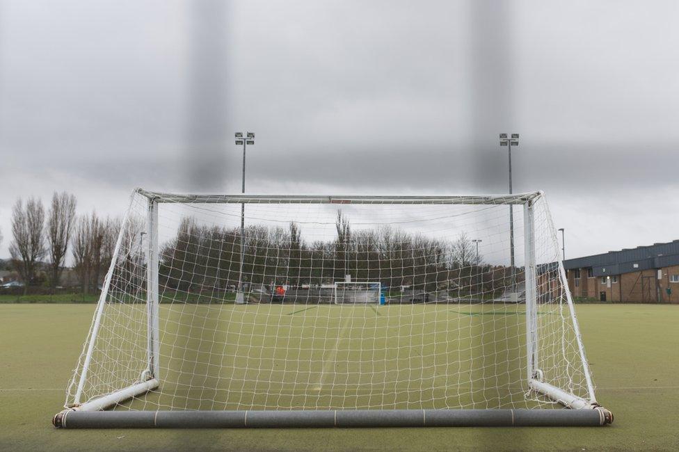 The all weather pitch behind the leisure centre