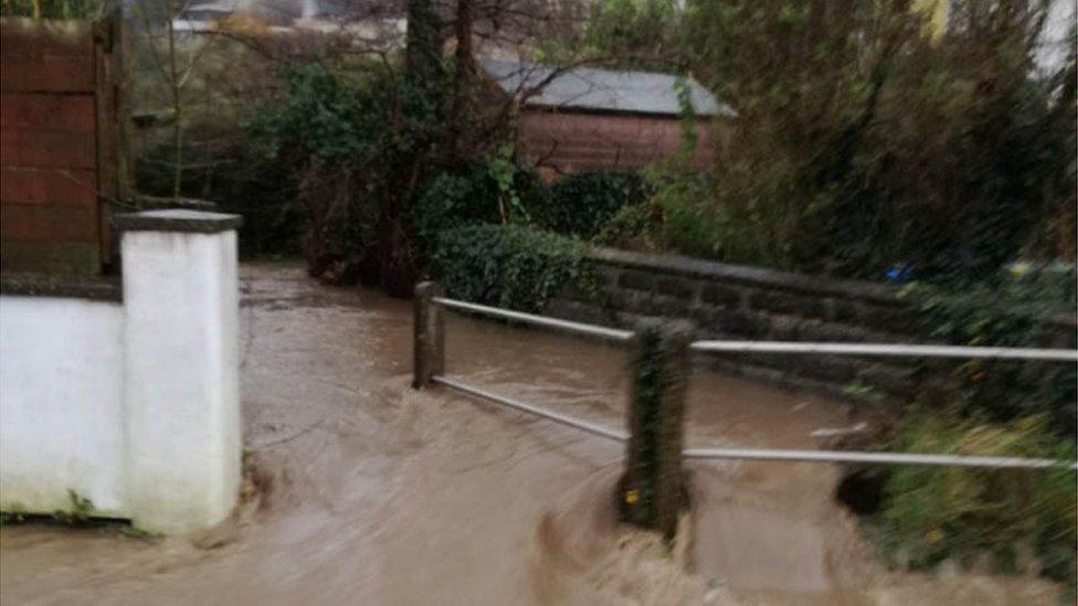 Flooding in St Dogmaels, Pembrokeshire