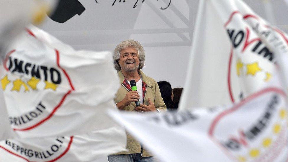 Beppe Grillo, leader of the Five Star movement