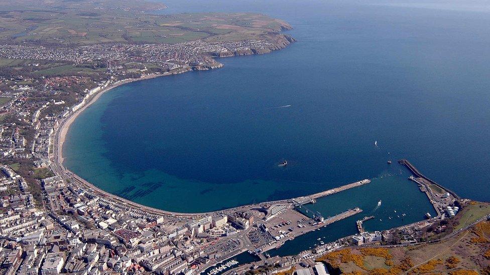 Photo of Douglas Bay from above